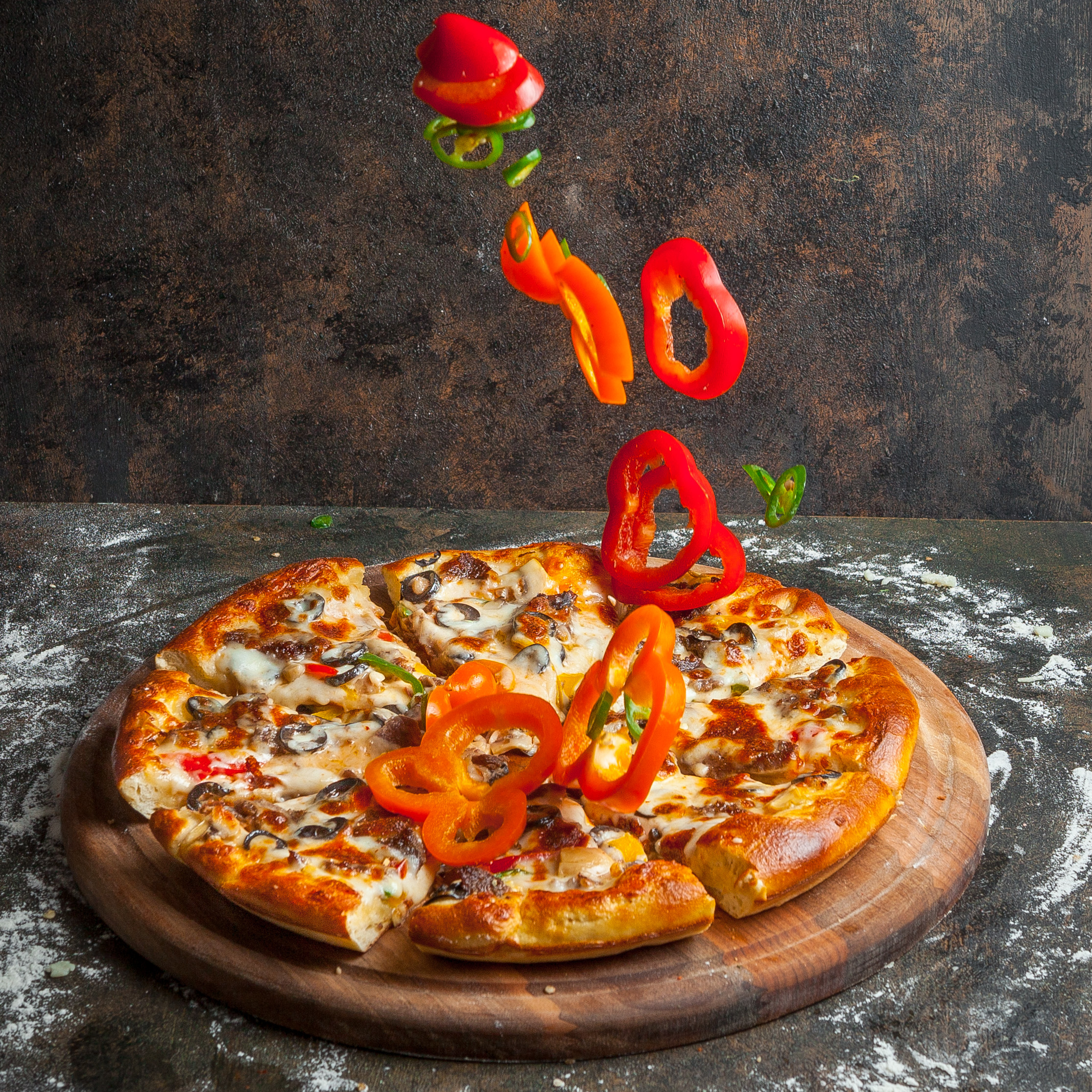 Freshly Baked Pizza at Aurea Cafe